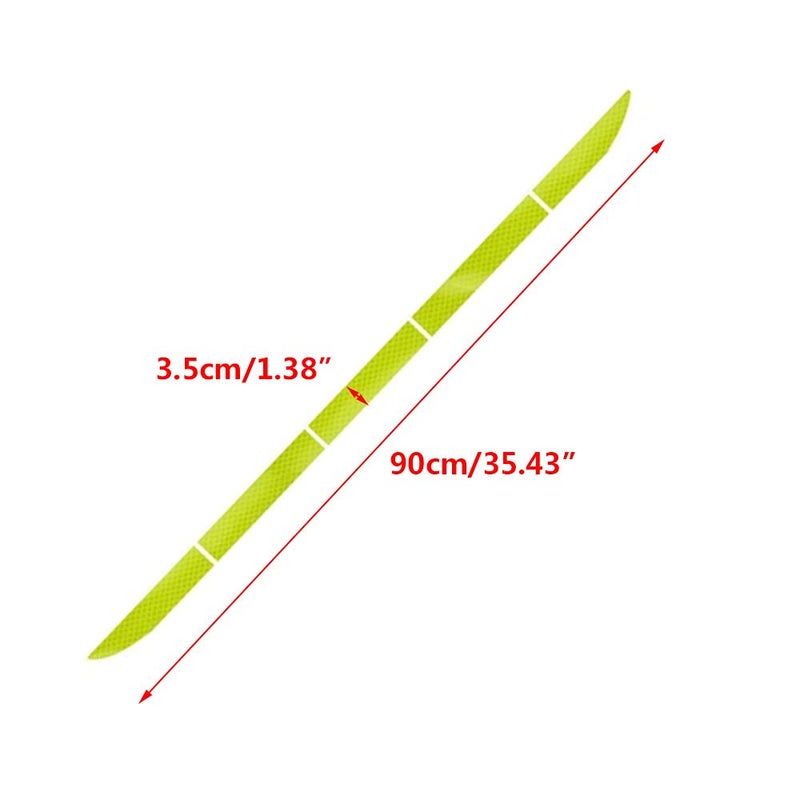 MACHSWON Car Rear Trunk Reflective Strip Fluorescent Green Warning Sticker Secure Reflector Tape Car Styling Decals Accessories 90cm - Image 5